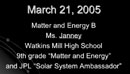 Matter and Energy B presentation