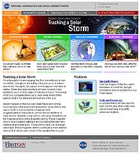 Screenshot of Tracking a Solar Storm