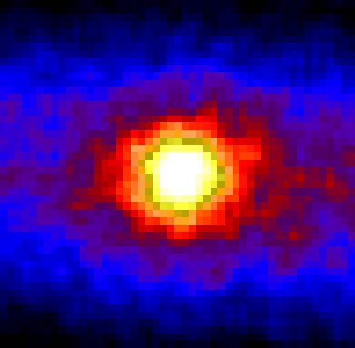 An image of the sun taken with neutrinos streaming out of the core
