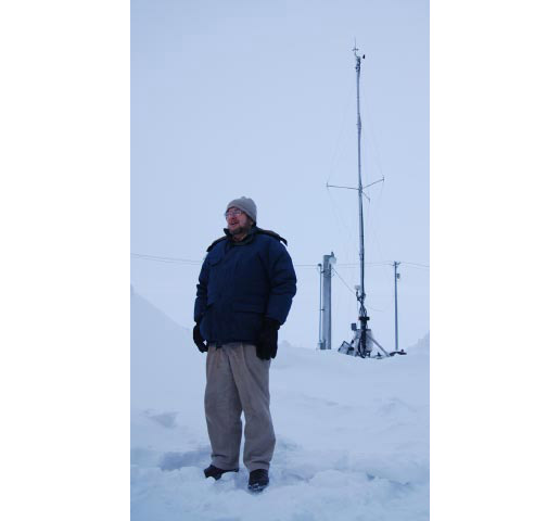 Dr. John F. Cooper from the Heliospheric Physics Laboratory, NASA Goddard Space Flight Center in Barrow, Alaska. John was the chairperson for the Polar Gateways Arctic Circle Sunrise Conference.