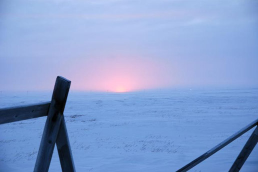 The Polar sunrise at 1:06 pm on Jan 23rd.