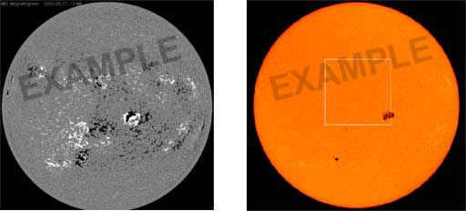Side by Side image of a Magnetogram and the MDI